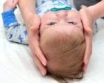 What should you do if your child hits his head when he falls?