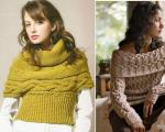 Shembuj të thurjes së pulovrave të femrave me model “gërsheta”.Model thurje për femra me gërsheta të mëdha.