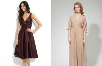 Dress with a neckline: choose according to the figure