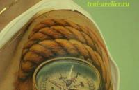 Татуювання на лікті компас значення