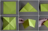 Egyszerű origami kosár